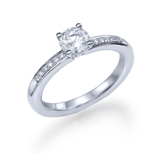 טבעת אירוסין זהב לבן פיונה