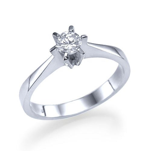 טבעת אירוסין זהב לבן "טיפאני"