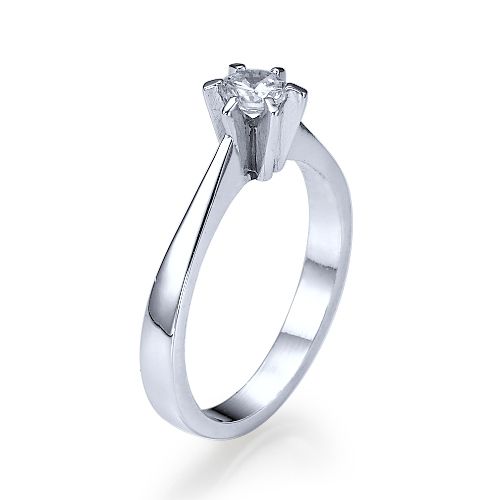 טבעת אירוסין זהב לבן "טיפאני"