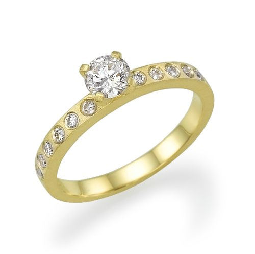 טבעת אירוסין זהב צהוב "איימי"