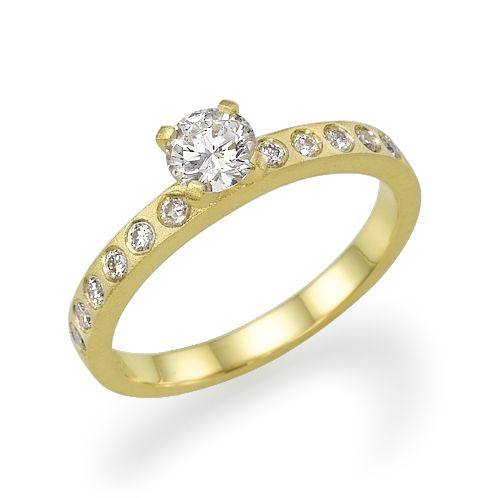 טבעת אירוסין זהב צהוב "איימי"