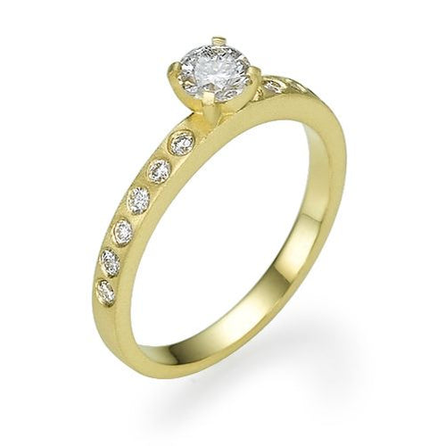 טבעת אירוסין זהב צהוב "איימי"