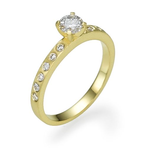 טבעת אירוסין זהב צהוב "איימי"