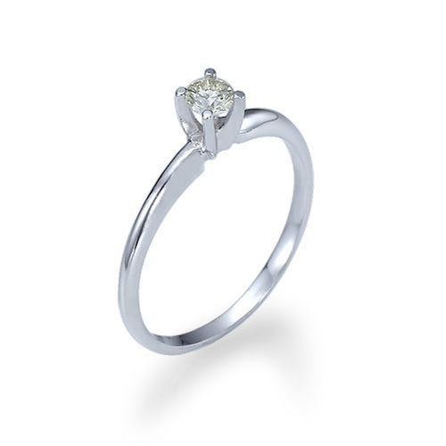 טבעת אירוסין זהב לבן "רוז"