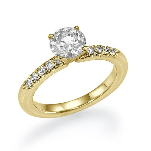 טבעת אירוסין זהב צהוב "ניקי"