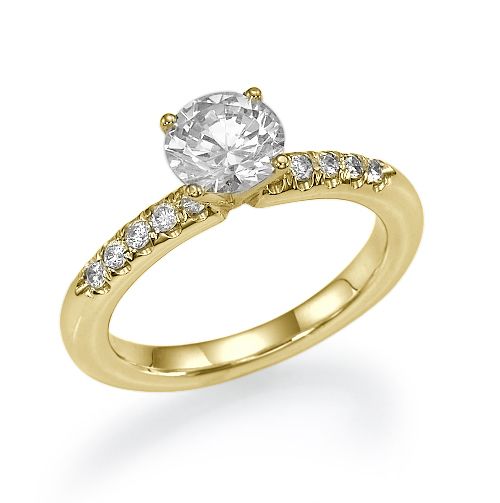 טבעת אירוסין זהב צהוב "ניקי"