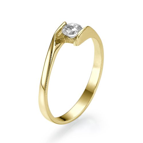 טבעת אירוסין זהב צהוב "רייצ'ל"