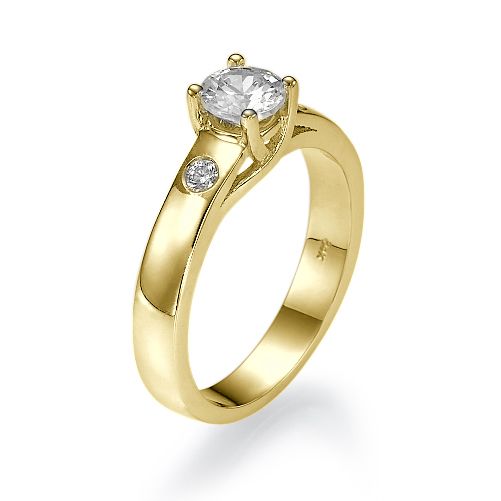 טבעת אירוסין זהב צהוב "גיזל"