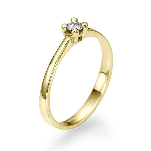 טבעת אירוסין זהב צהוב דריה