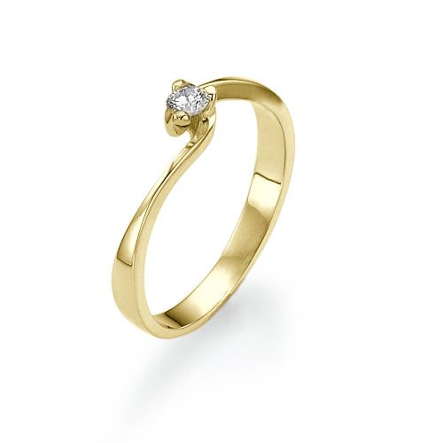 טבעת אירוסין זהב צהוב "בטי"