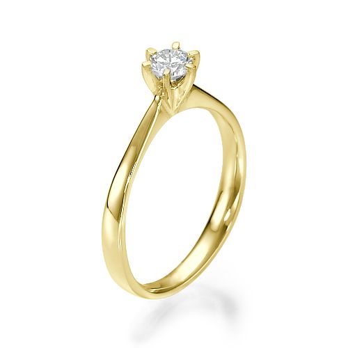 טבעת אירוסין זהב צהוב "דונה"