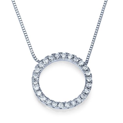 שרשרת מעגל החיים יהלומים משובצת