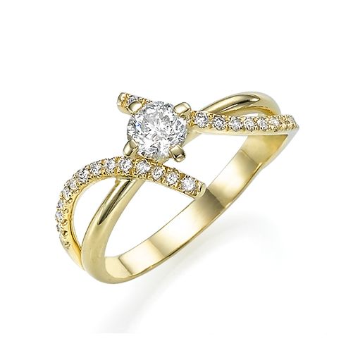 טבעת אירוסין זהב צהוב "מייגן"