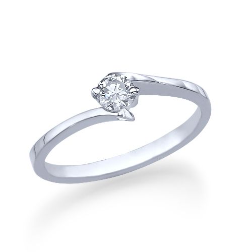 טבעת אירוסין זהב לבן "ונסה"