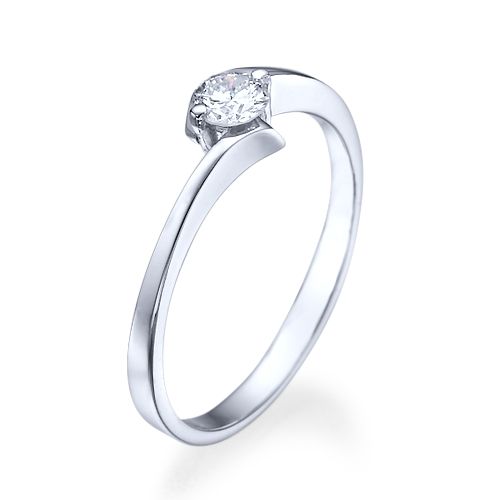 טבעת אירוסין זהב לבן "ונסה"