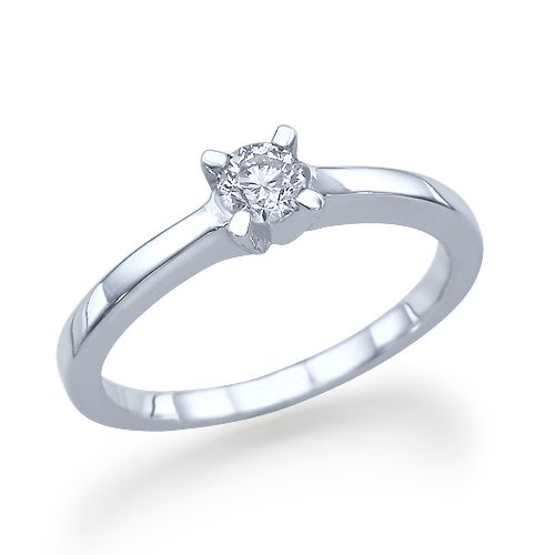 טבעת אירוסין זהב לבן "ליה"