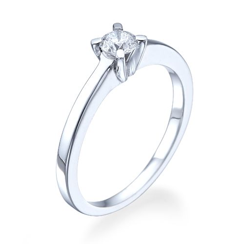 טבעת אירוסין זהב לבן "ליה"