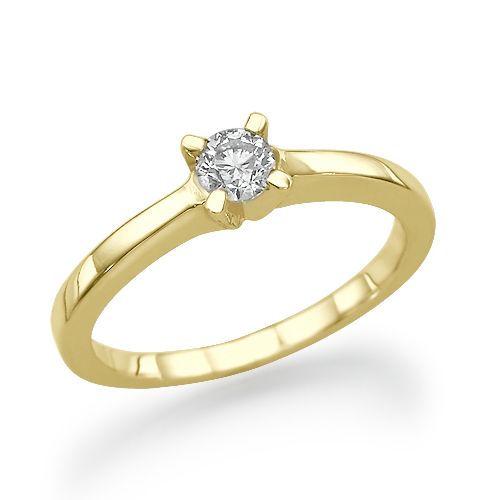 טבעת אירוסין זהב צהוב "ליה"