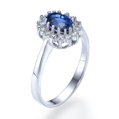 טבעת אירוסין זהב לבן "הנסיכה דיאנה" העיצוב המקורי של הנסיכה