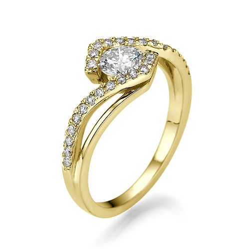 טבעת אירוסין זהב צהוב "טארה"