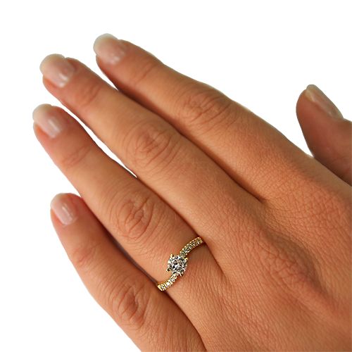 טבעת אירוסין זהב צהוב "סמנתה"