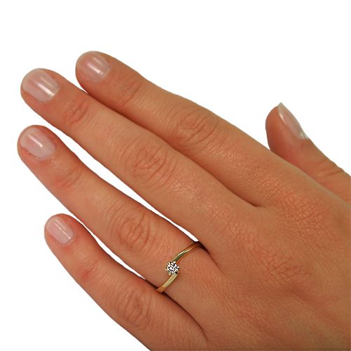 טבעת אירוסין זהב צהוב "ניקול"