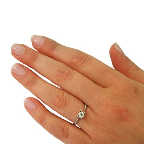 טבעת אירוסין זהב לבן "ג'ולייה"