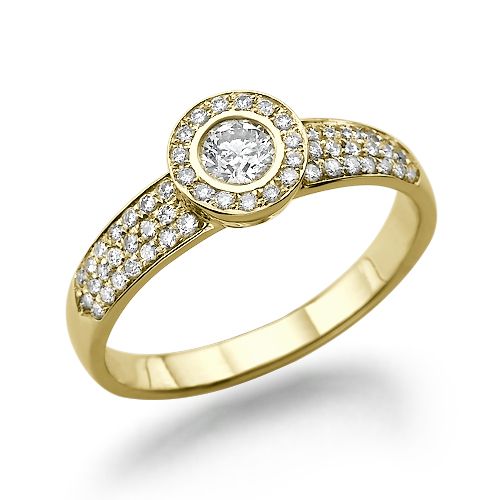 טבעת אירוסין זהב צהוב בריטני 0.71