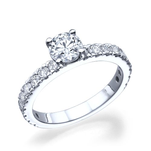 טבעת יהלומים זהב לבן "בר"