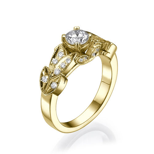 טבעת יהלומים וינטאג' "קיירה"