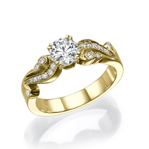 טבעת יהלומים "ג'ני" בעיצוב וינטאג'