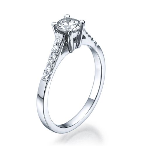 טבעת אירוסין "אשלי" זהב לבן