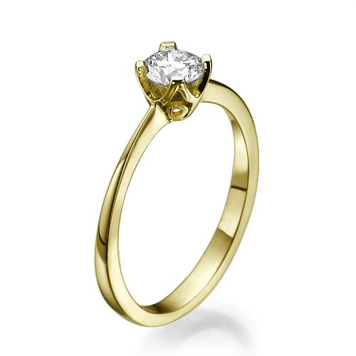 טבעת אירוסין זהב צהוב "מרילין"