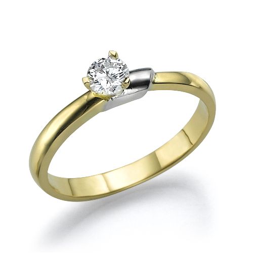 טבעת אירוסין זהב צהוב "קרוליין"