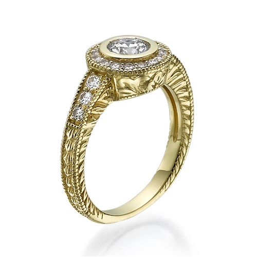 טבעת אירוסין בעיצוב עתיק ויוקרתי