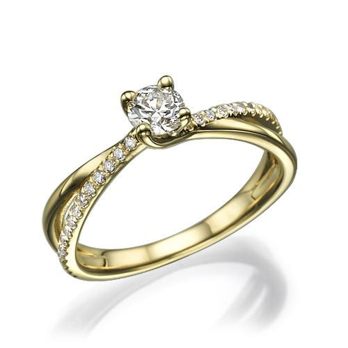 טבעת אירוסין זהב צהוב "טיילור" זהב צהוב