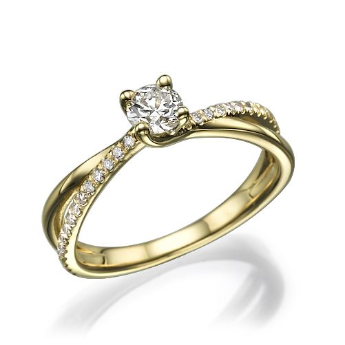 טבעת אירוסין זהב צהוב "טיילור" זהב צהוב