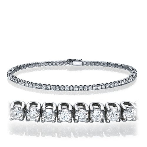 צמיד טניס שיניים מזהב לבן משובץ יהלומים טבעיים במשקל 2.01 קראט