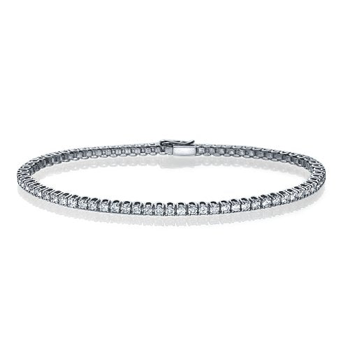 צמיד טניס שיניים מזהב לבן משובץ יהלומים טבעיים במשקל 2.01 קראט