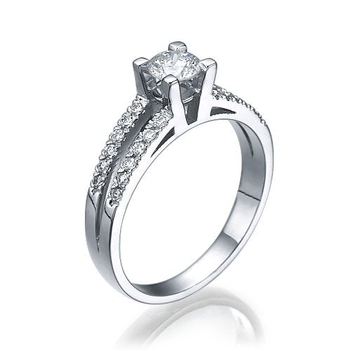 טבעת אירוסין זהב לבן "פנלופה"