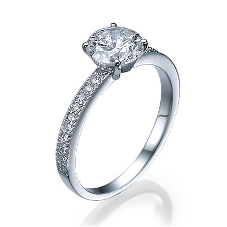 טבעת אירוסין זהב לבן "לורן"