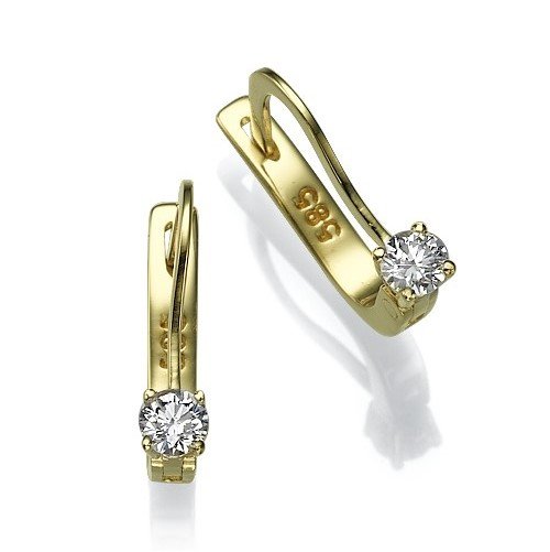 עגילי יהלומים נופלים