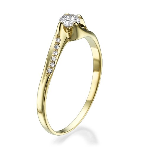 טבעת אירוסין זהב צהוב "נינה"