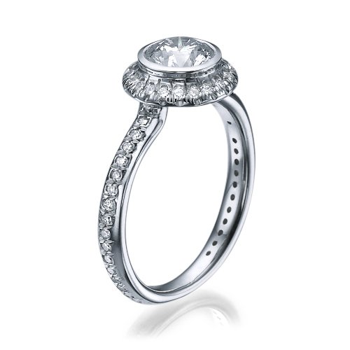 טבעת יהלומים זהב לבן "אלכסנדרה"