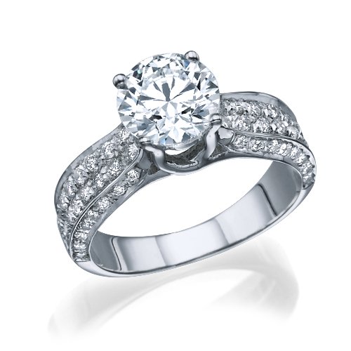 טבעת יהלומים זהב לבן "ביאטריס"