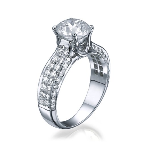 טבעת יהלומים זהב לבן "ביאטריס"