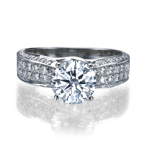 טבעת יהלומים זהב לבן "ביאטריס"