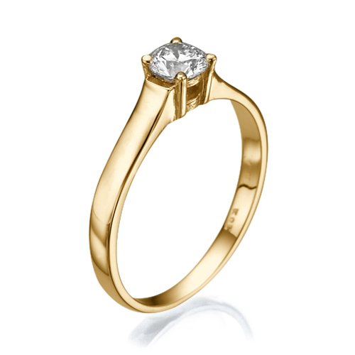 טבעת אירוסין זהב צהוב "זואי"