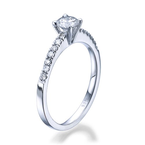 טבעת אירוסין זהב לבן