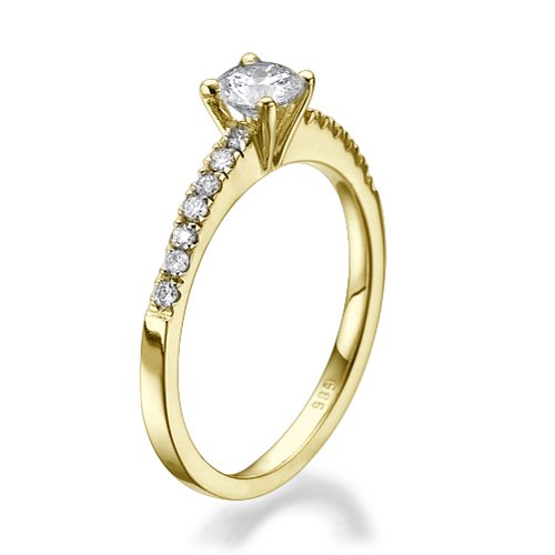 טבעת אירוסין זהב צהוב